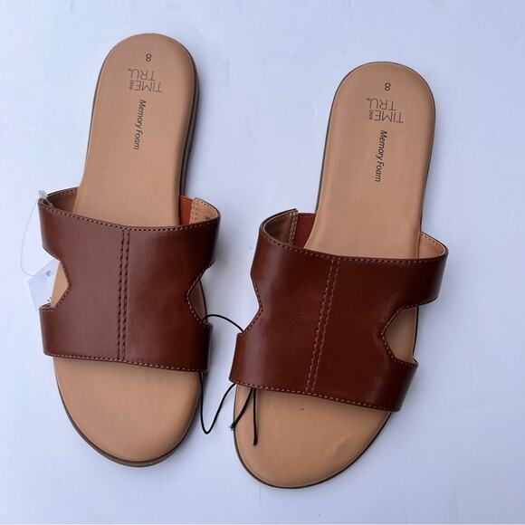 Time and Tru Women's Slip On Low Heel Sandals  NWT Sz 8 - Picture 6 of 13